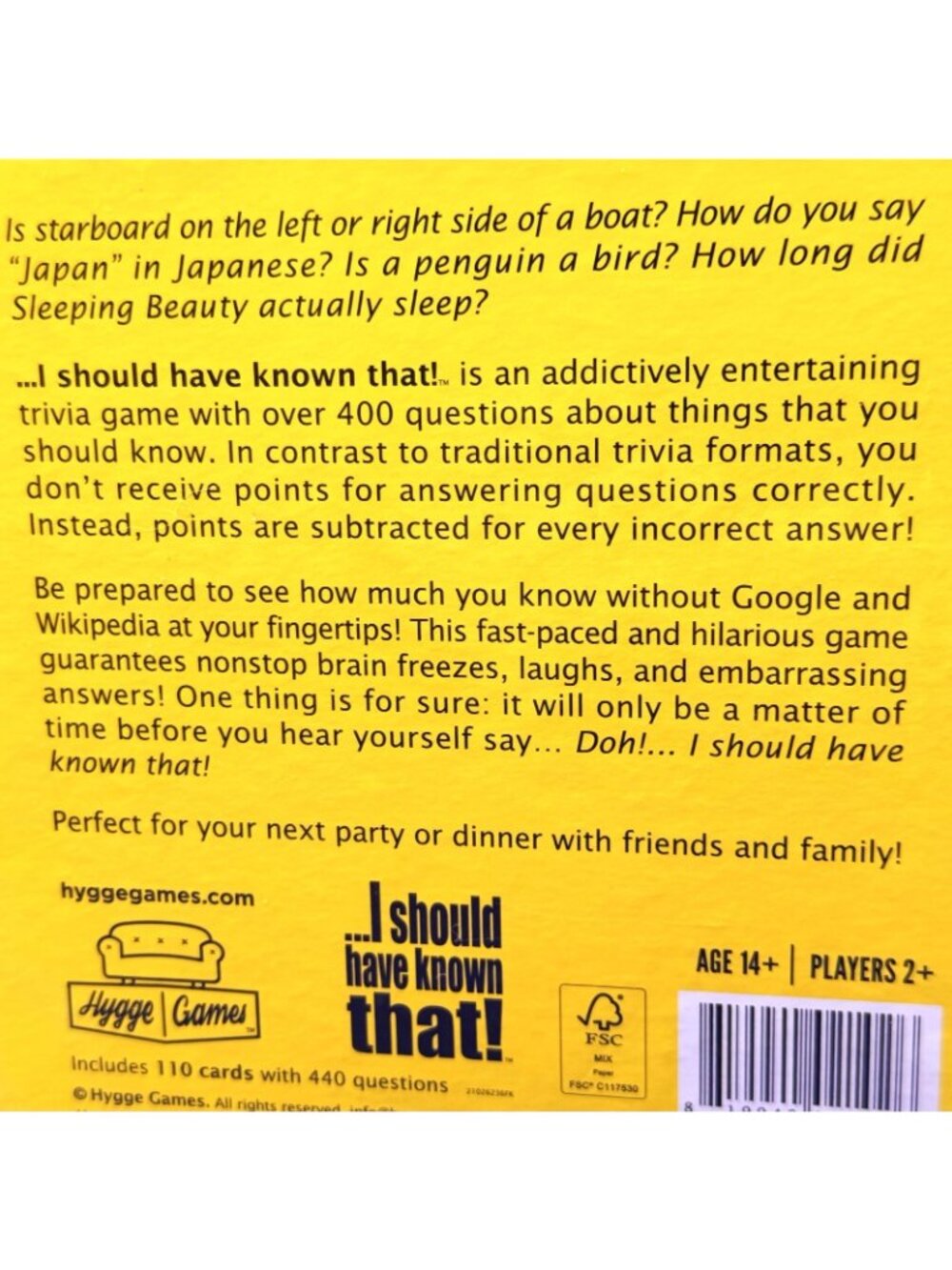 I Should Have Known That Trivia Game Hygge Games New Factory Sealed Party Fun 14 - Picture 5 of 7